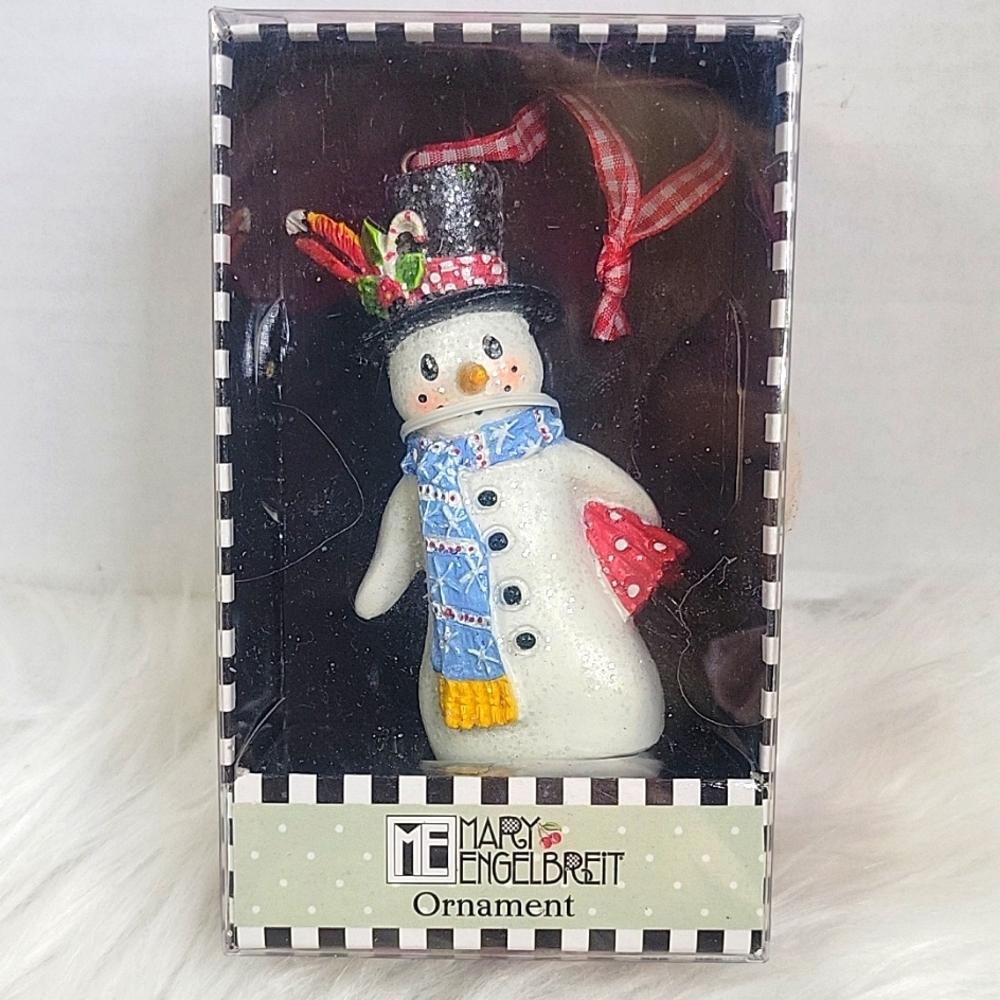 MARY ENGELBREIT Snowman Christmas Ornament New in‎ Box